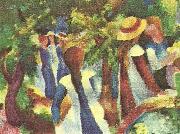 August Macke, flickor under trad